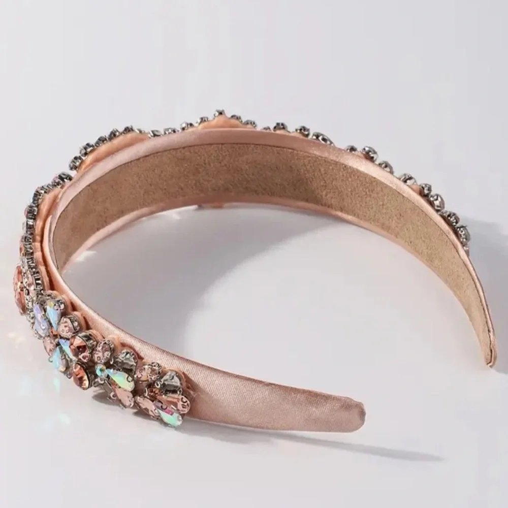 Peach/Cream Colored Bejewelled Headband